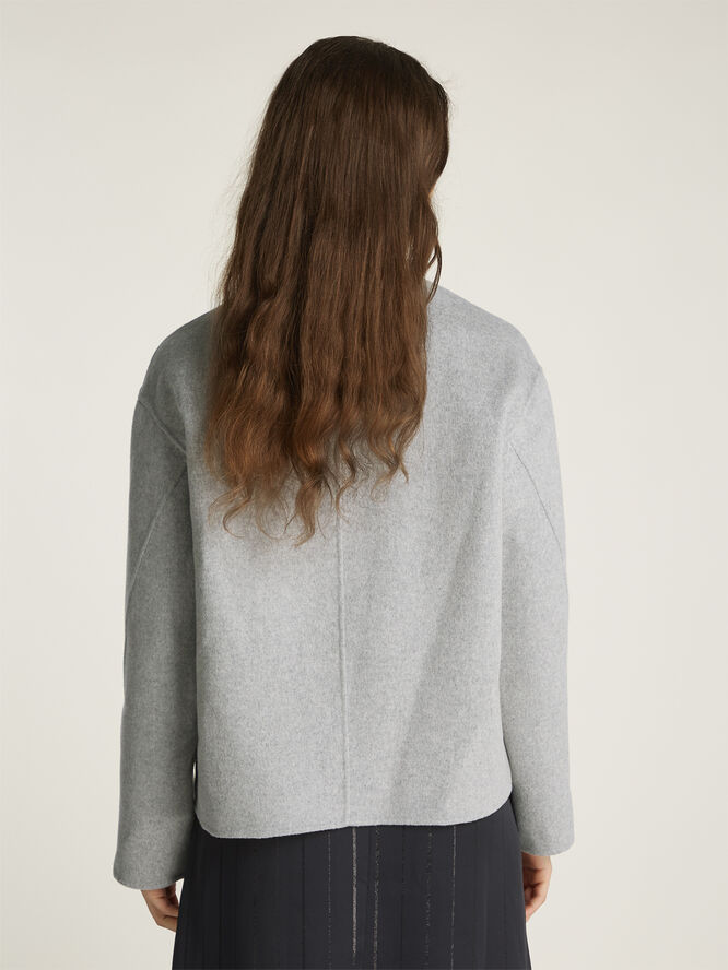 Tommy Hilfiger DF WOOL BOMBER JACKET Light grey htr