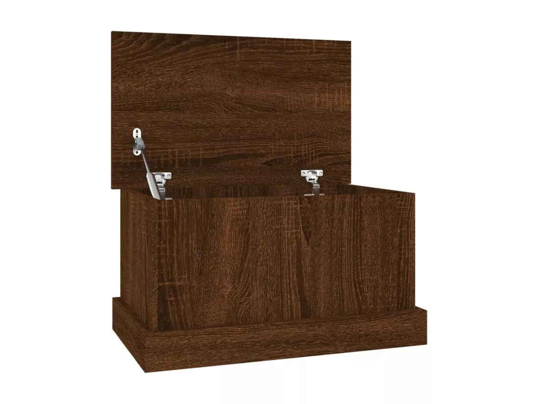 Boîte de rangement chêne marron 50x30x28 bois d'ingénierie