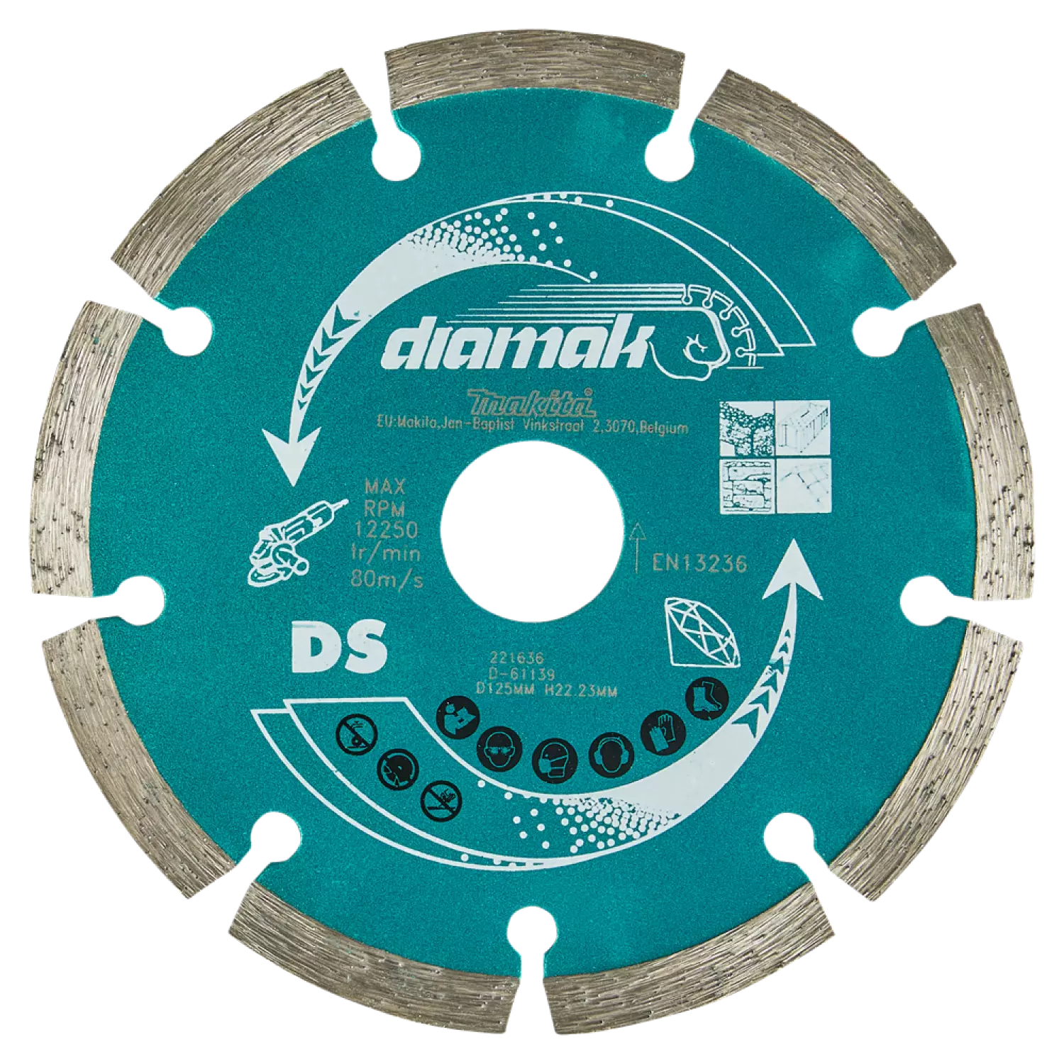 Makita P-45761 / D-61139 Diamantdoorslijpschijf - 125 x 22,23mm - universeel