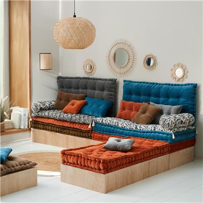 Matelas futon en velours ras