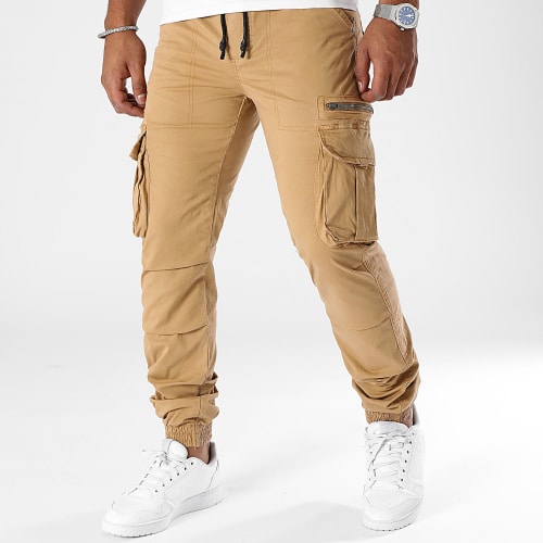 Lot De 2 Pantalons Cargo 0389 0391 Vert Kaki Beige