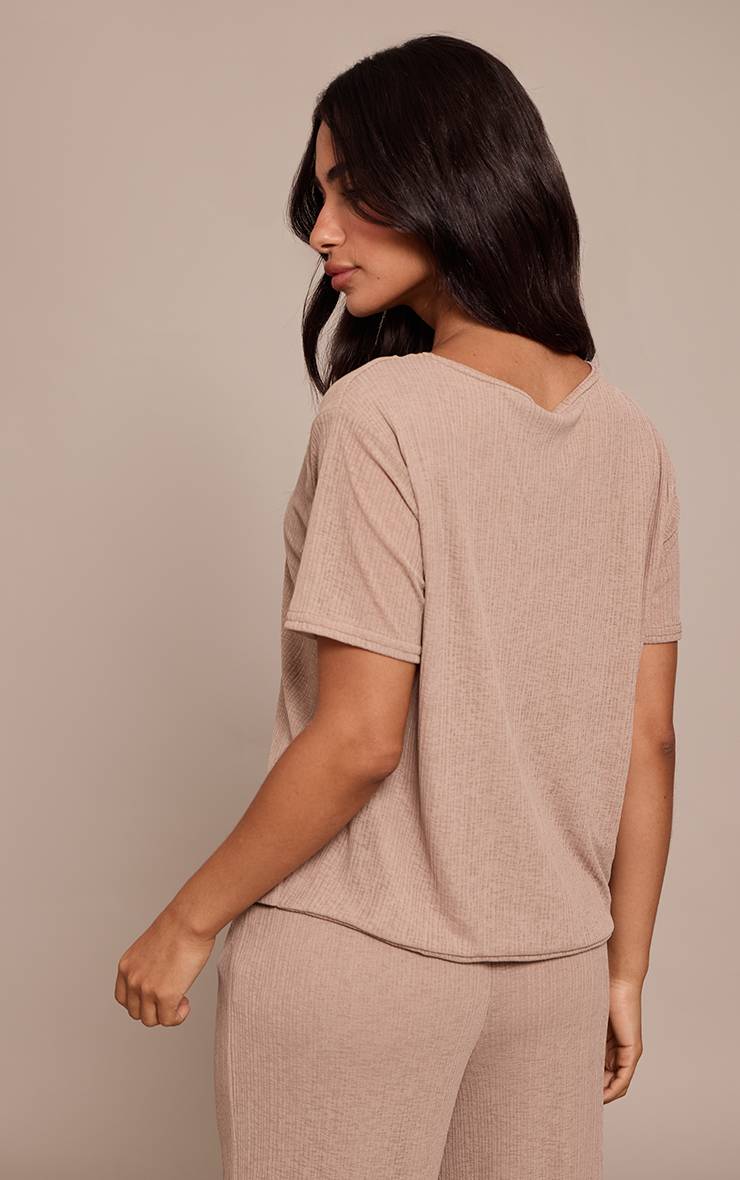 Taupe Haut Fluide Texturé Transparent Petite