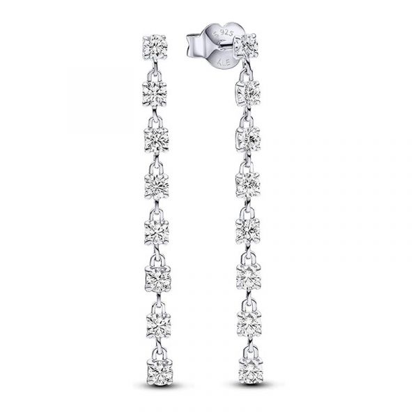 Pandora Joalheria Brincos Pendurados com Oito Joias Brilhantes 293159c01