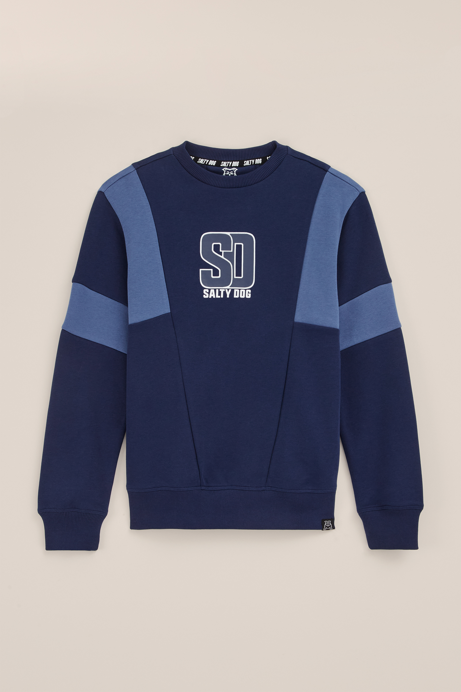 Jongens sweater met colourblock Salty Dog Donkerblauw