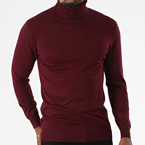 Pull Col Roulé Bordeaux
