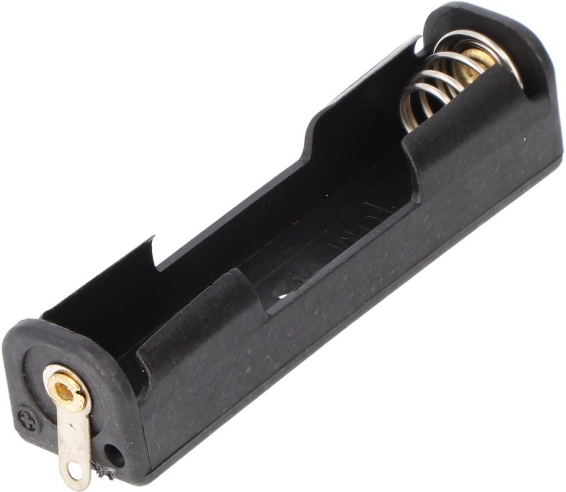 Batterijhouder - Zwart - Plastic - Voor 1 AAA-batterij