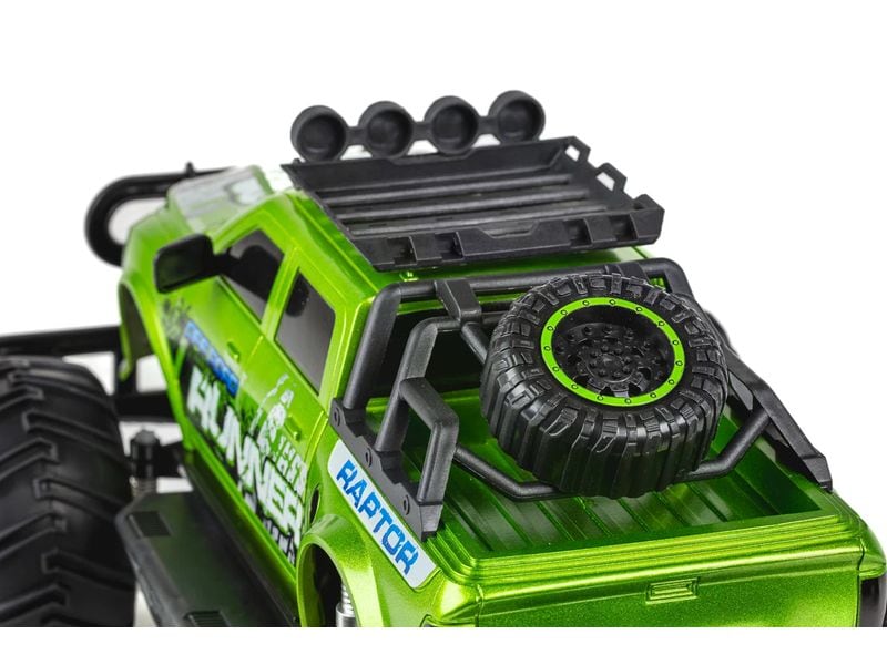 TEC-TOY Monster Truck Raptor Runner Grün, 1:12 Ferngesteuerter Pick-Up Monstertruck für Kinder ab 6 Jahren