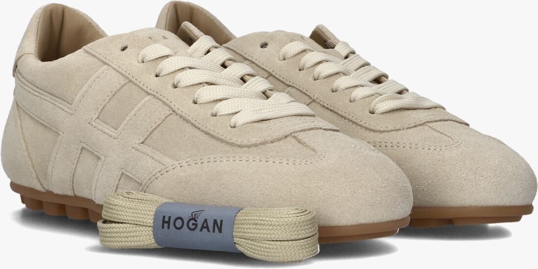 beige hogan lage sneakers h693 allacciato h
