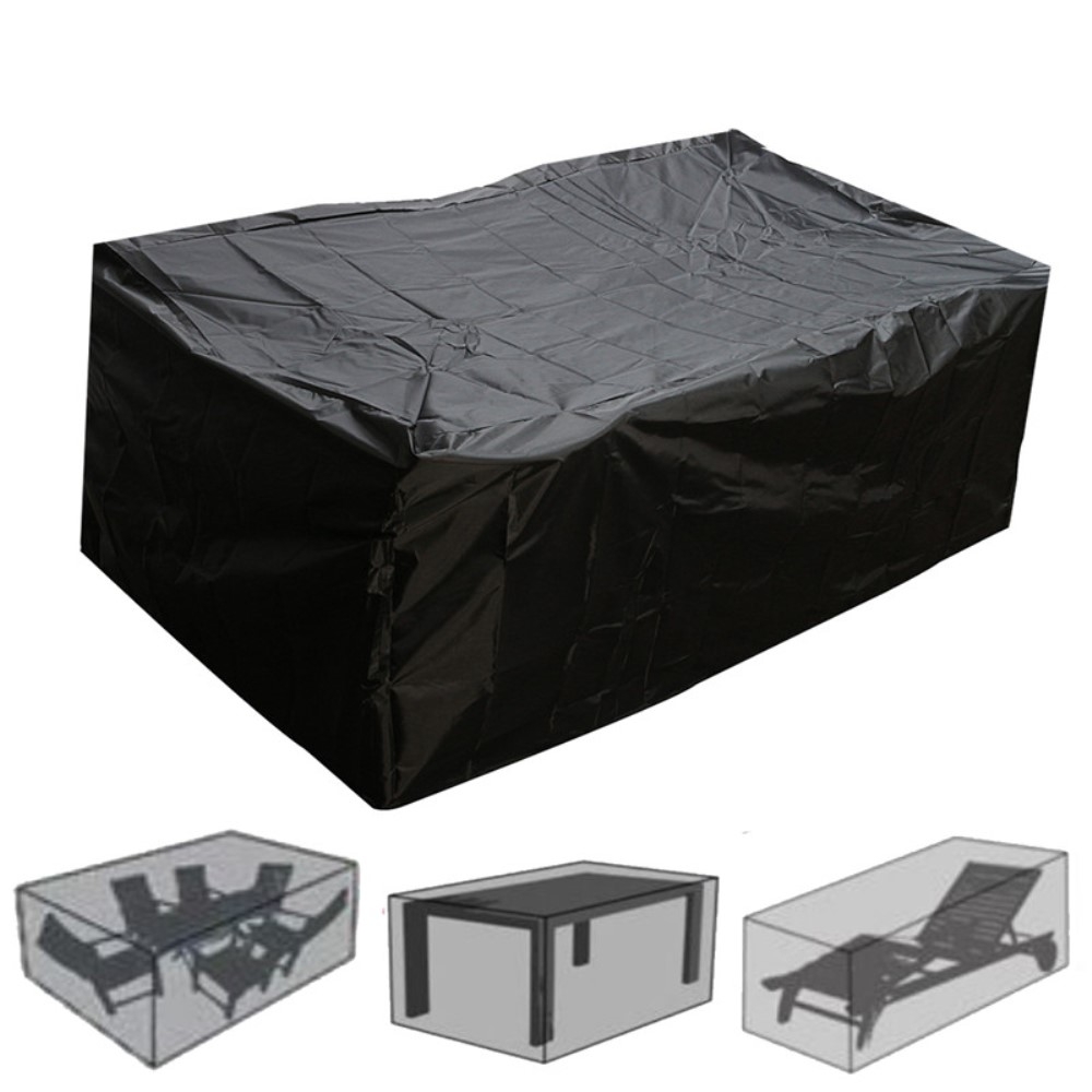(120x120x74cm) Gartenmöbel Regenschutz Abdeckplane Tischüberzug Wasserfest & Witterungsbeständig - Schwarz