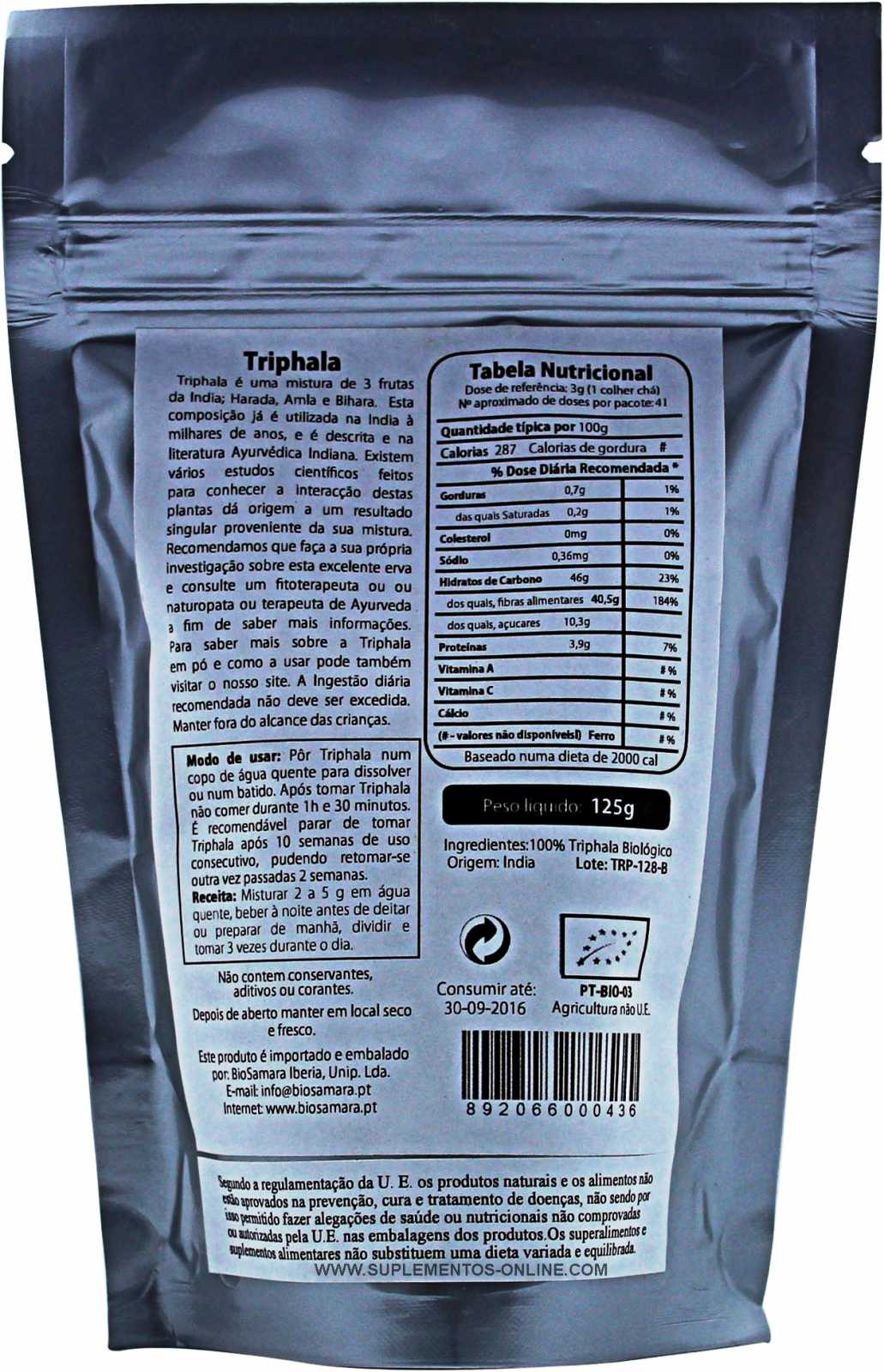 Biosamara Triphala em pó 125g