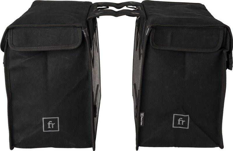Fastrider Canvas 37 Dubbele Fietstas Zwart - 65L