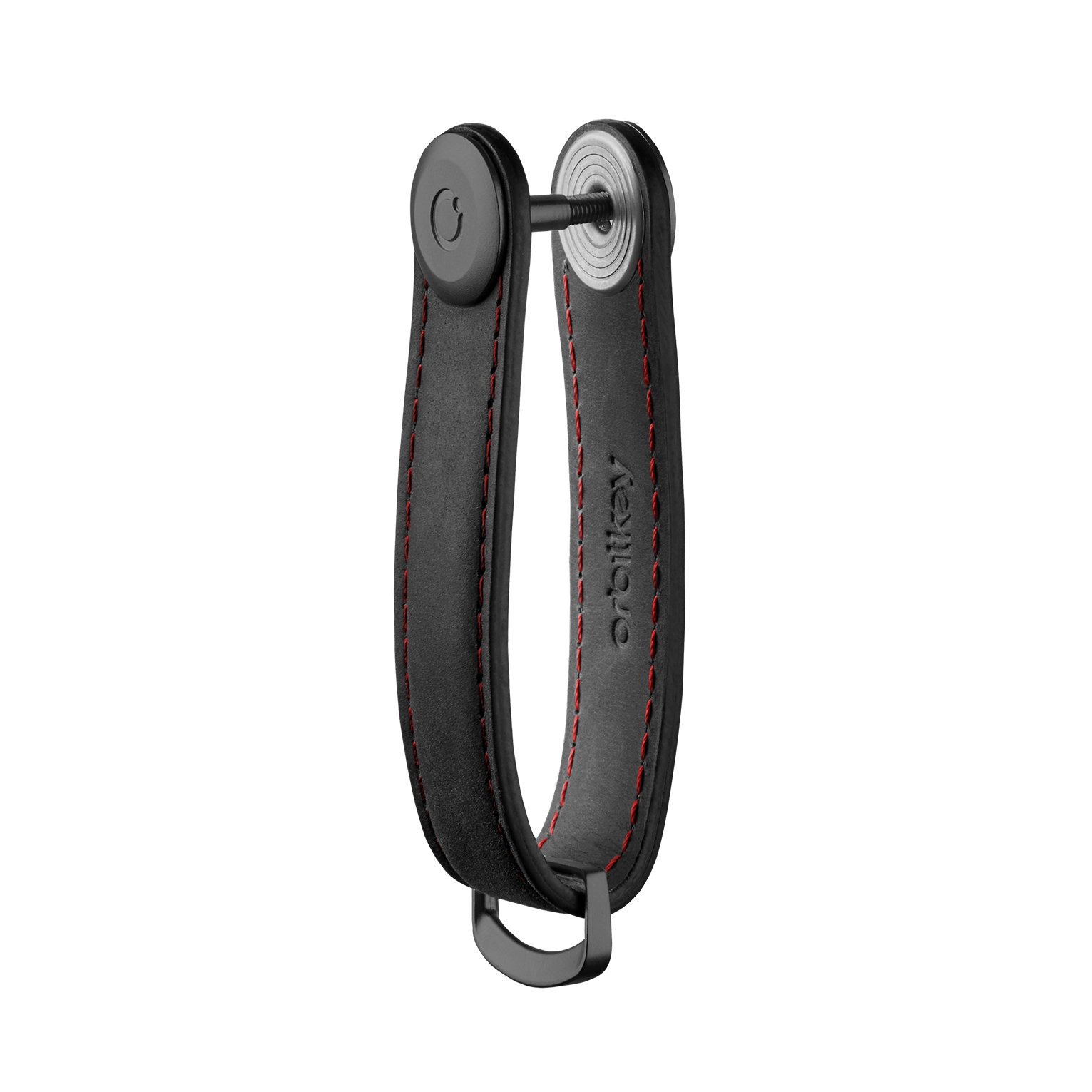 Zwarte leren Orbitkey sleutelhanger
