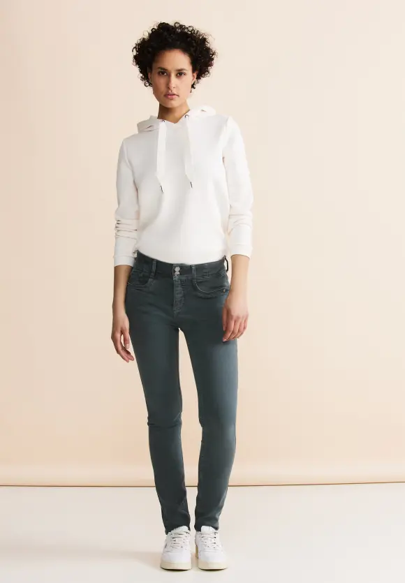 Free to move Jeans - dull green washed