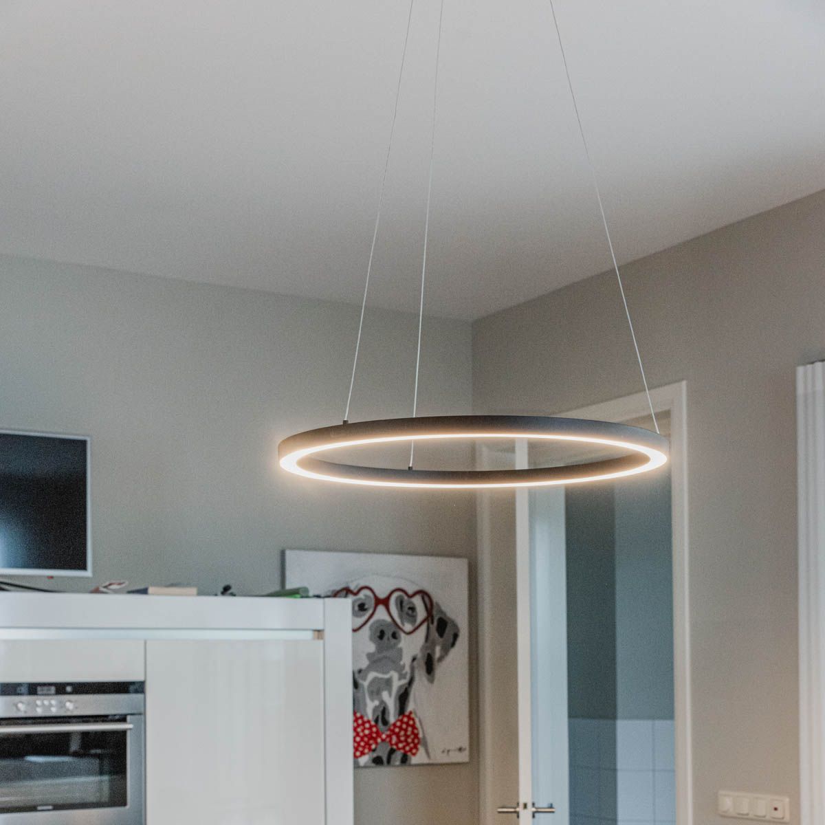 Hanglamp zwart 60 cm incl. LED 3-staps dimbaar - Girello