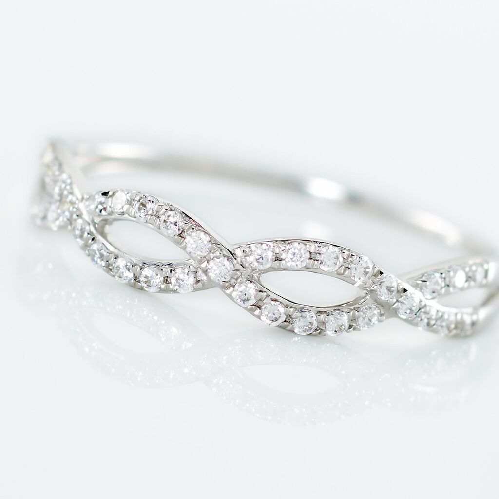 Bague Or Blanc Triston Oxyde De Zirconium