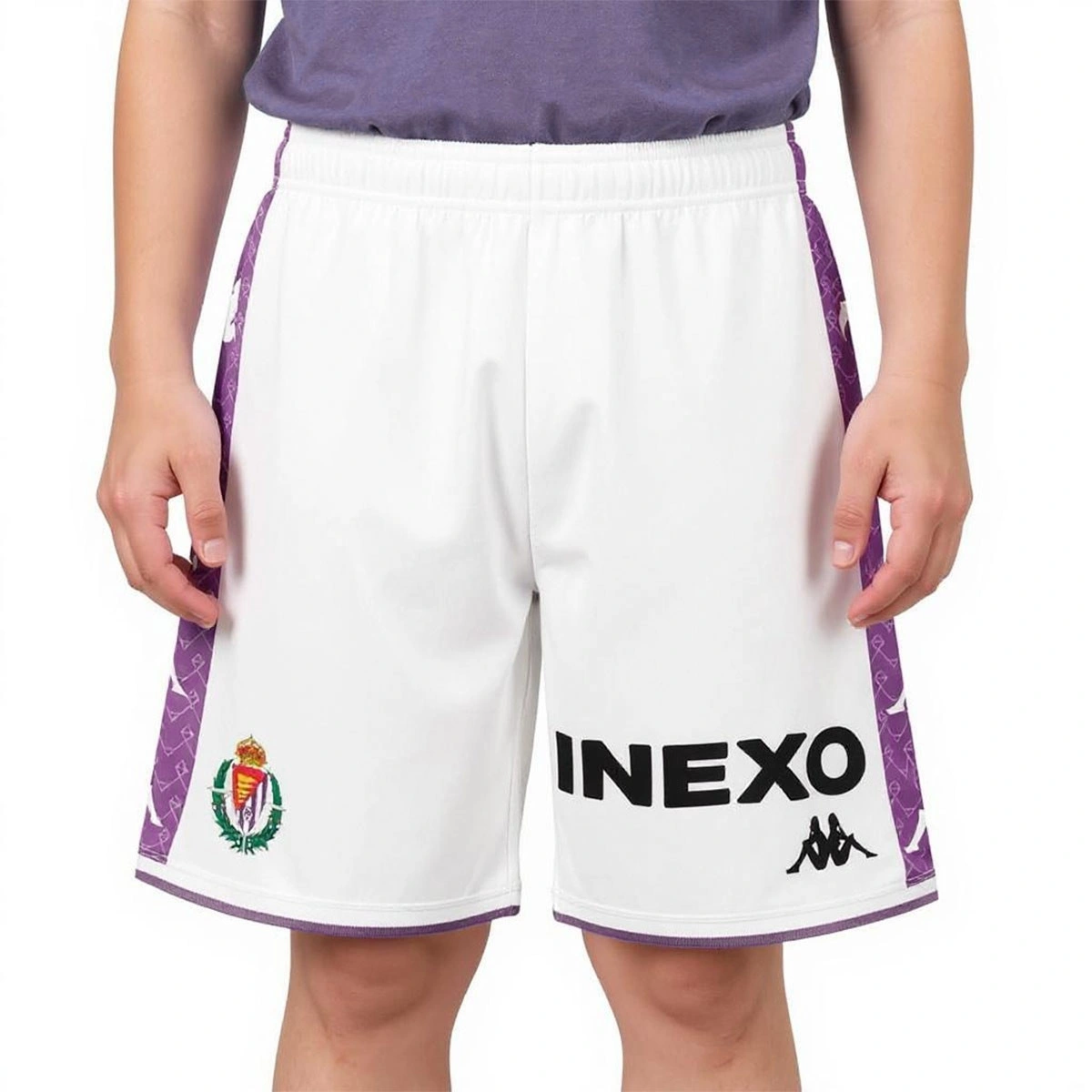 Calções Kappa Real Valladolid Primeiro Equipamento 2025-2026 Criança