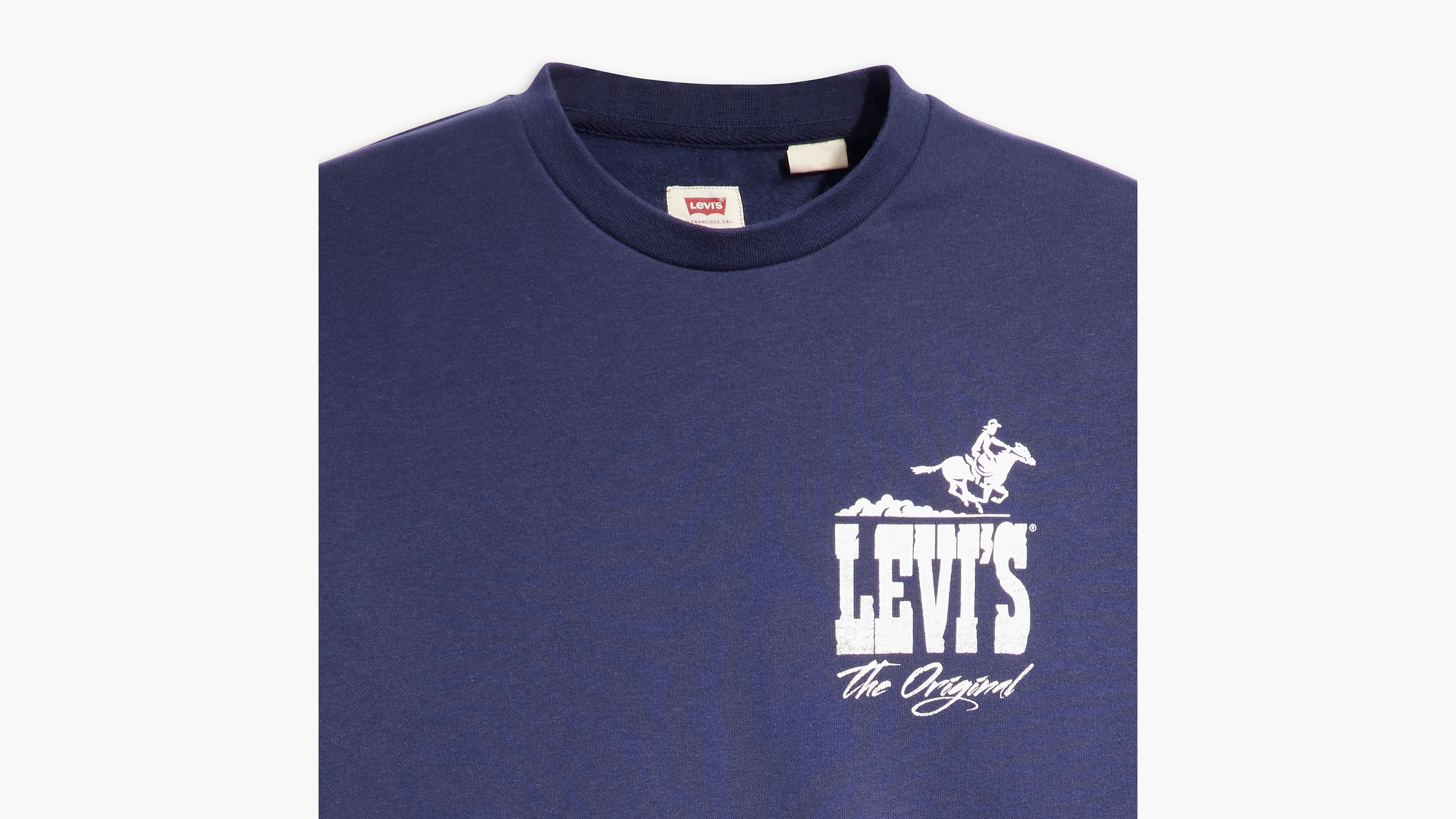 Sweat-shirt col rond graphique Standard - Heather Tone Grey Logo Crew  Naval Academy - Bleu