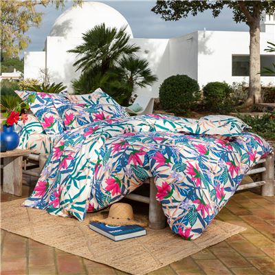 Linge de lit à fleurs tropicales - BECQUET CRÉATION
