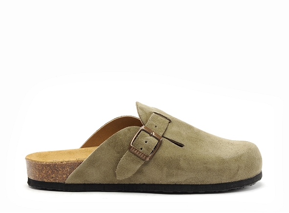 Plakton mules et sabots plats femme blog 181539 kaki