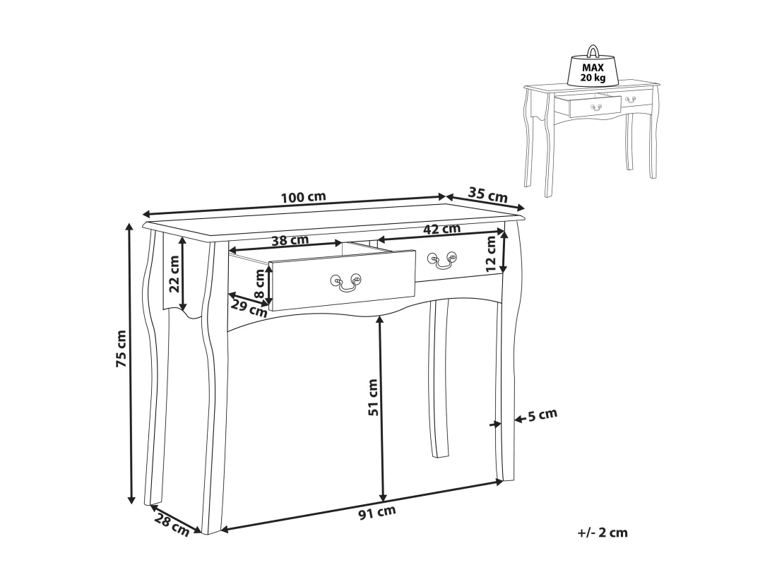 Console KLAWOCK Blanc