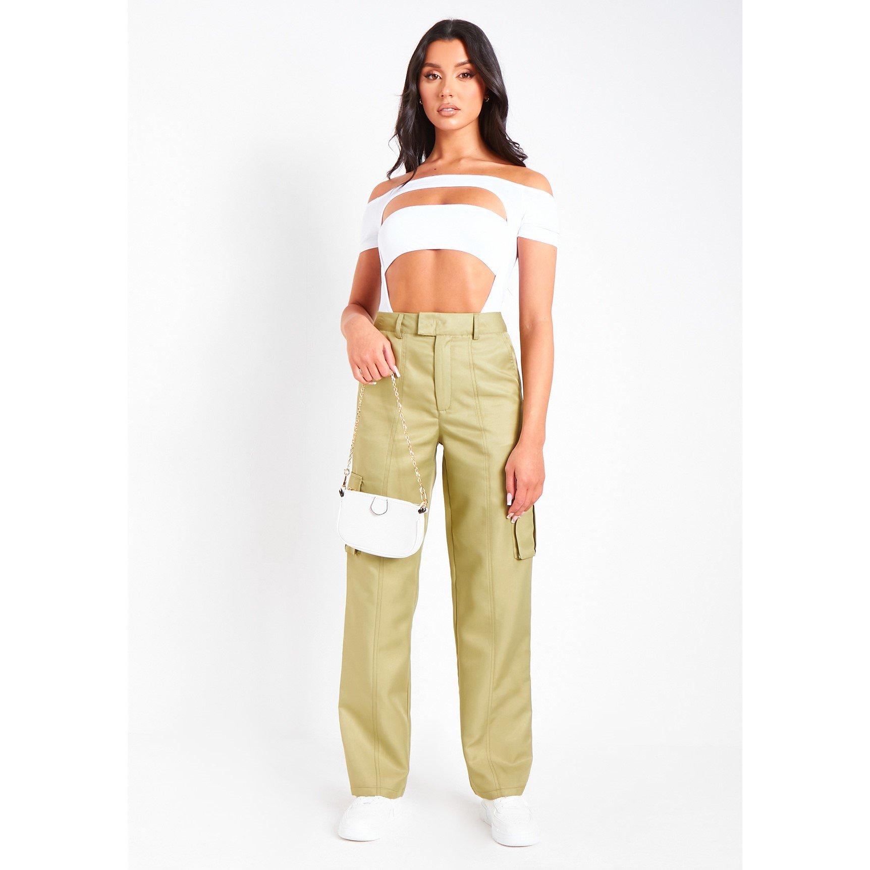 Missy Empire High Rise Cargo Pants
