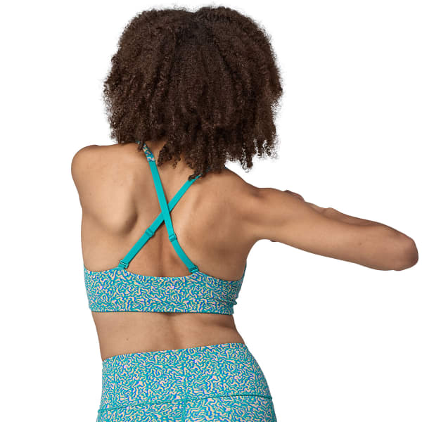 Brassière trail PATAGONIA W'S MAIPO LOW IMPACT ADJUSTABLE BRA SEA TEXTURE: SUBTIDAL BLUE