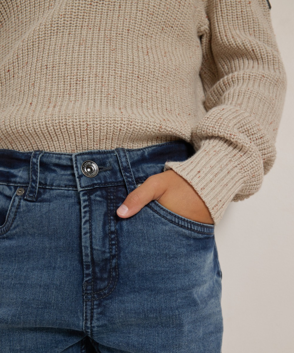 regular tapered fit stretch jeans