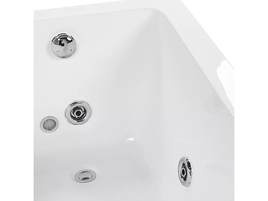 Baignoire balnéo angle droite blanche 169 x 81 cm ARTEMISA
