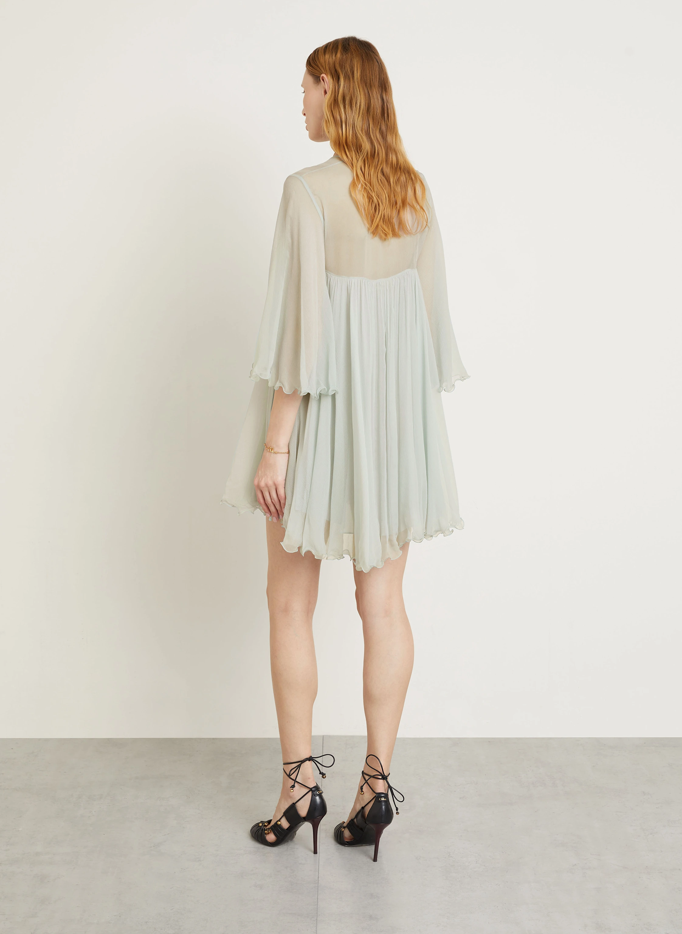 Chloé Seidenkleid mit 3/4-Arm