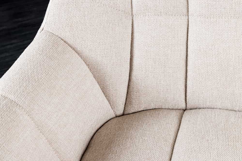 Esszimmer Sitzbank PAPILLON 165cm champagner beige mit Lehnen schwarzes Metallgestell