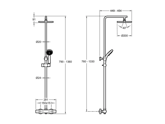 Colonne de douche JACOB DELAFON Simone + nettoyant Briochin