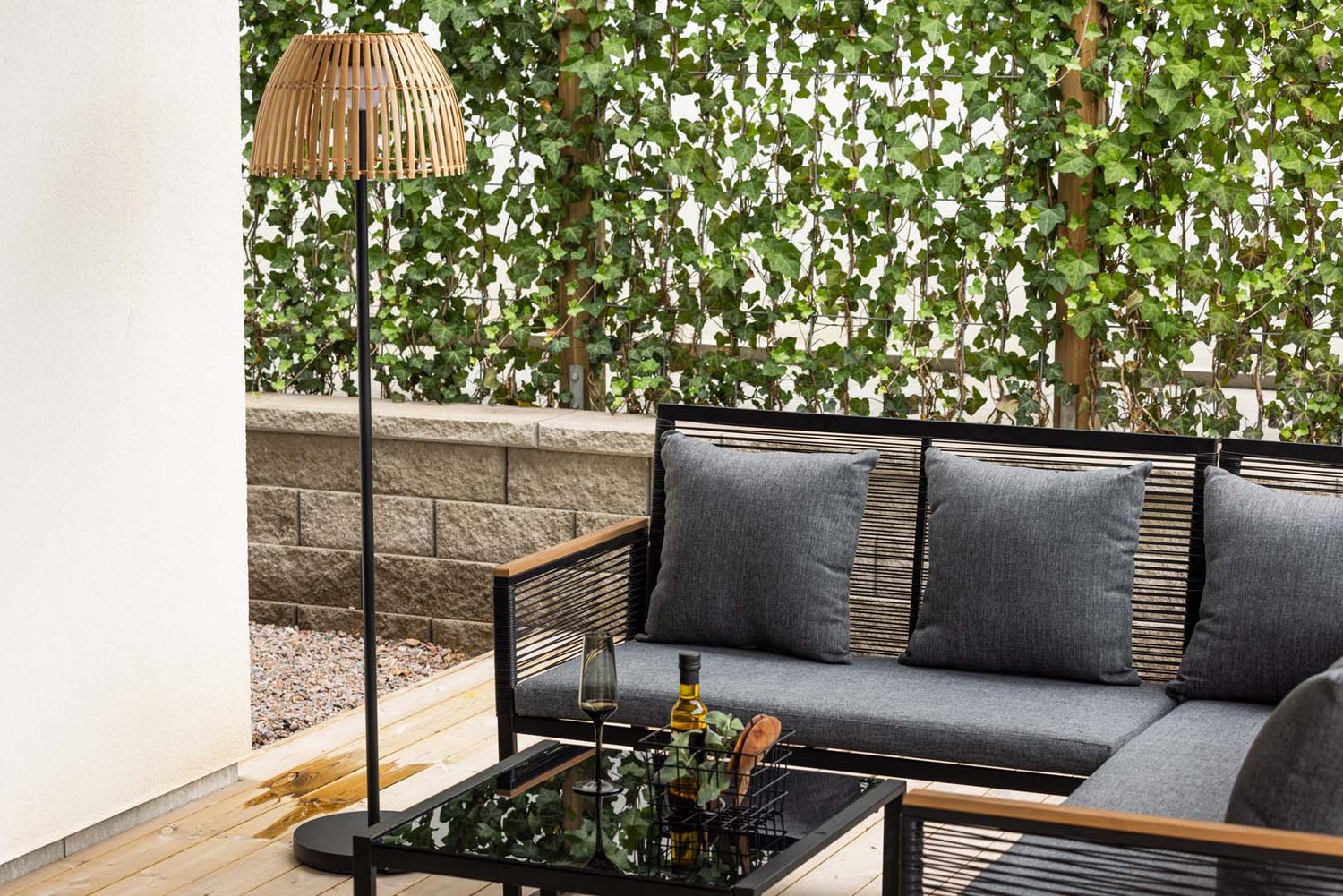 Mabis LED vloerlamp voor buiten, 40x150x40cm, bruin. 40 x 40 x 150 cm