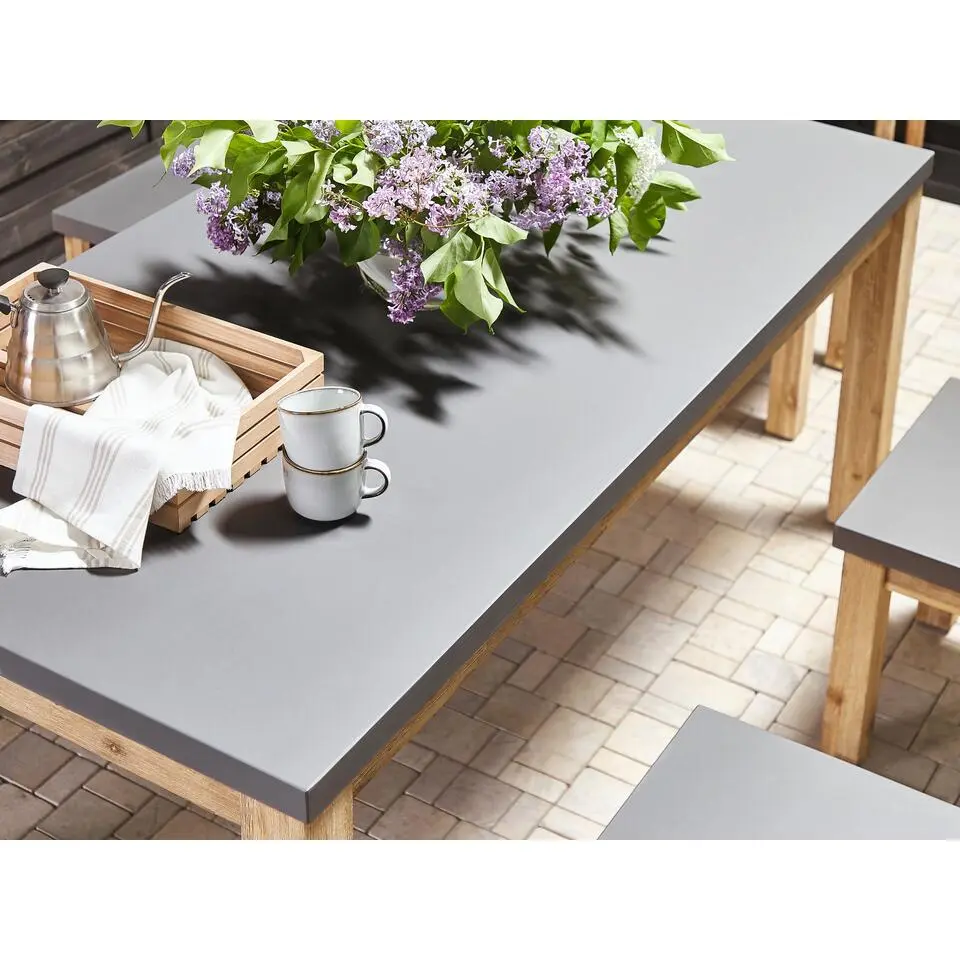 OSTUNI - Tuintafel - Grijs - 90 x 180 cm - Vezelcement