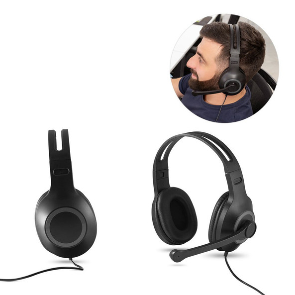 hi!dea 97088 - Casque audio ajustable en ABS et PP avec microphone
