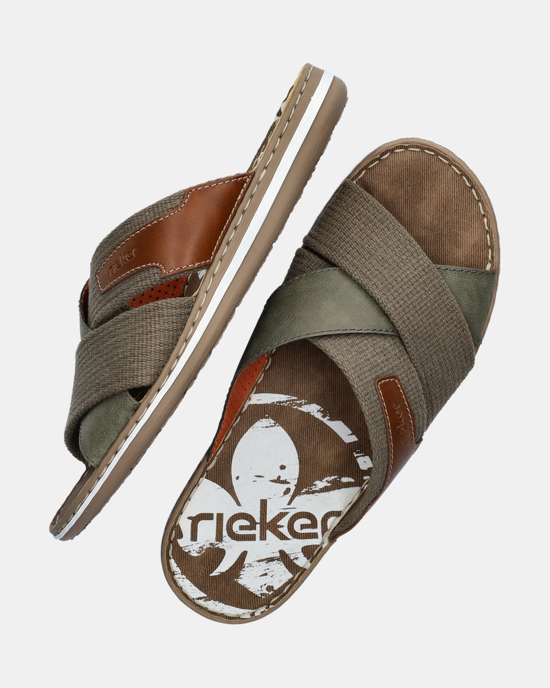 Rieker Slippers  - groen