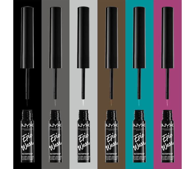 NYX Professional Makeup EPIC WEAR METALLIC Eye & Body Liquid LinerBlack Metal