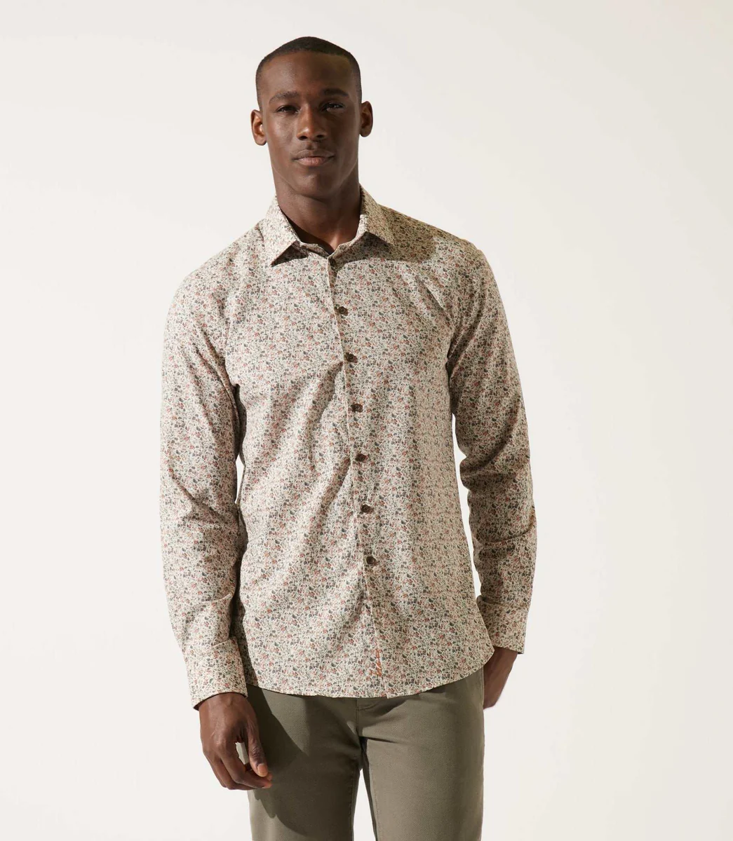 Chemise à imprimé beige JACK