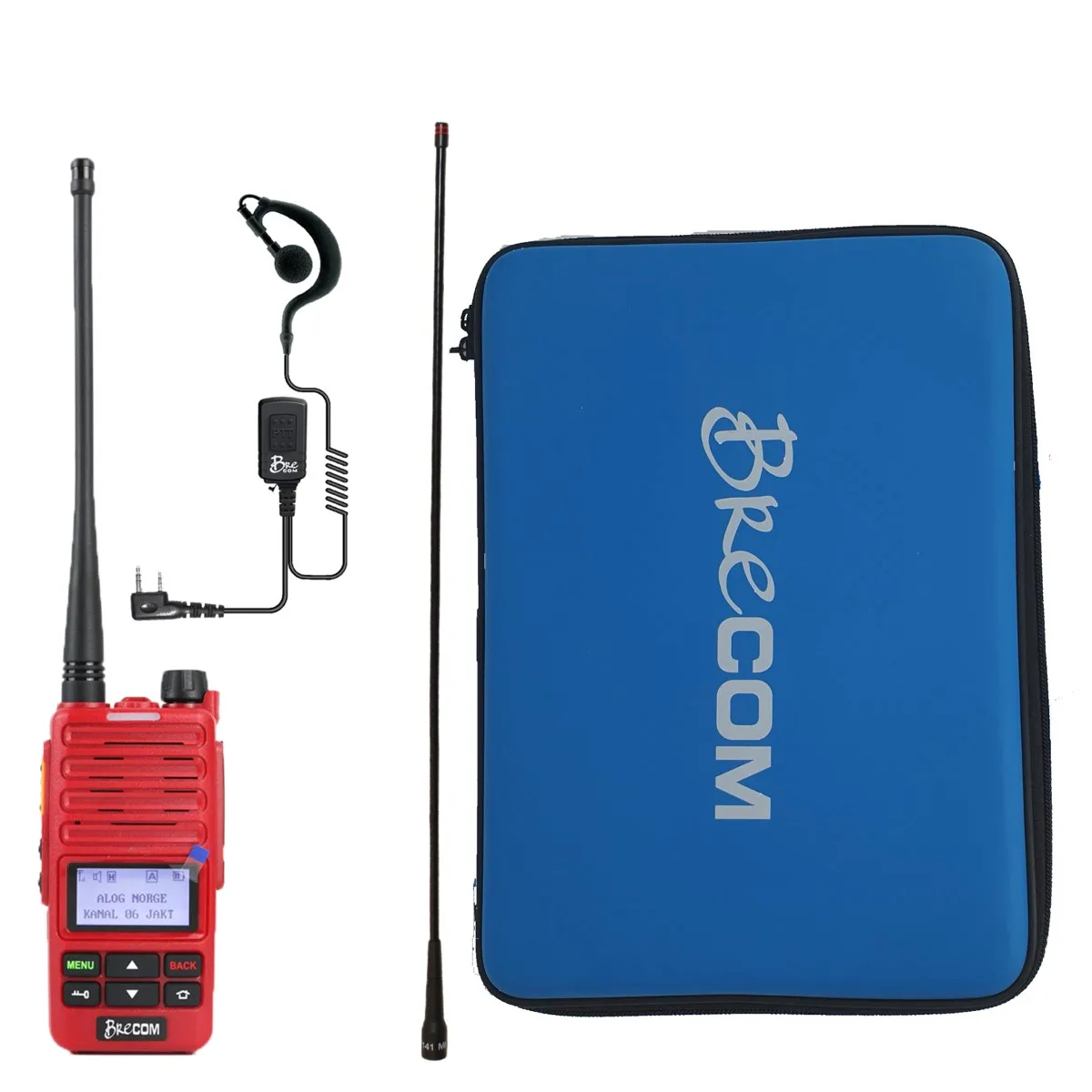 Brecom VR-600D Jaktpakke -(radio,headsett,antenne og oppbevaringsveske)