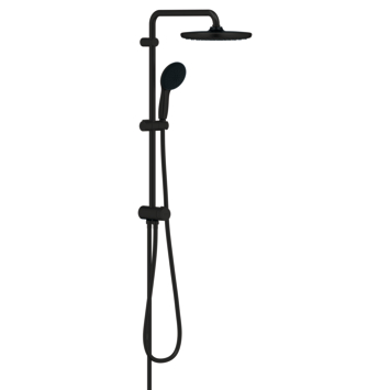 Grohe Vitalio Start 250 Flex douchesysteem met omstelling Rond, Max. 8,0L/Min Bij 3 Bar Mat Zwart