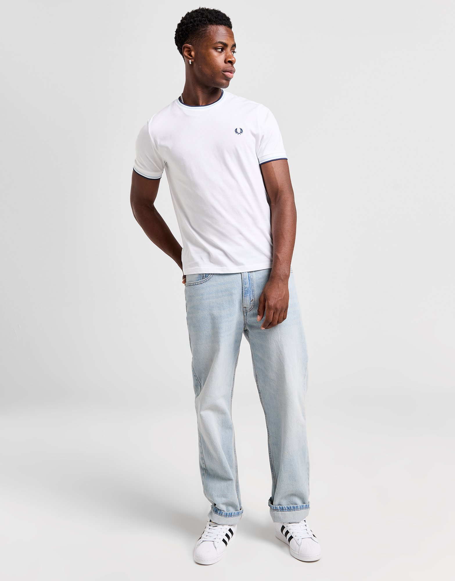 Fred Perry T-Shirt à Manches Courtes Twin Tipped Ringer Homme