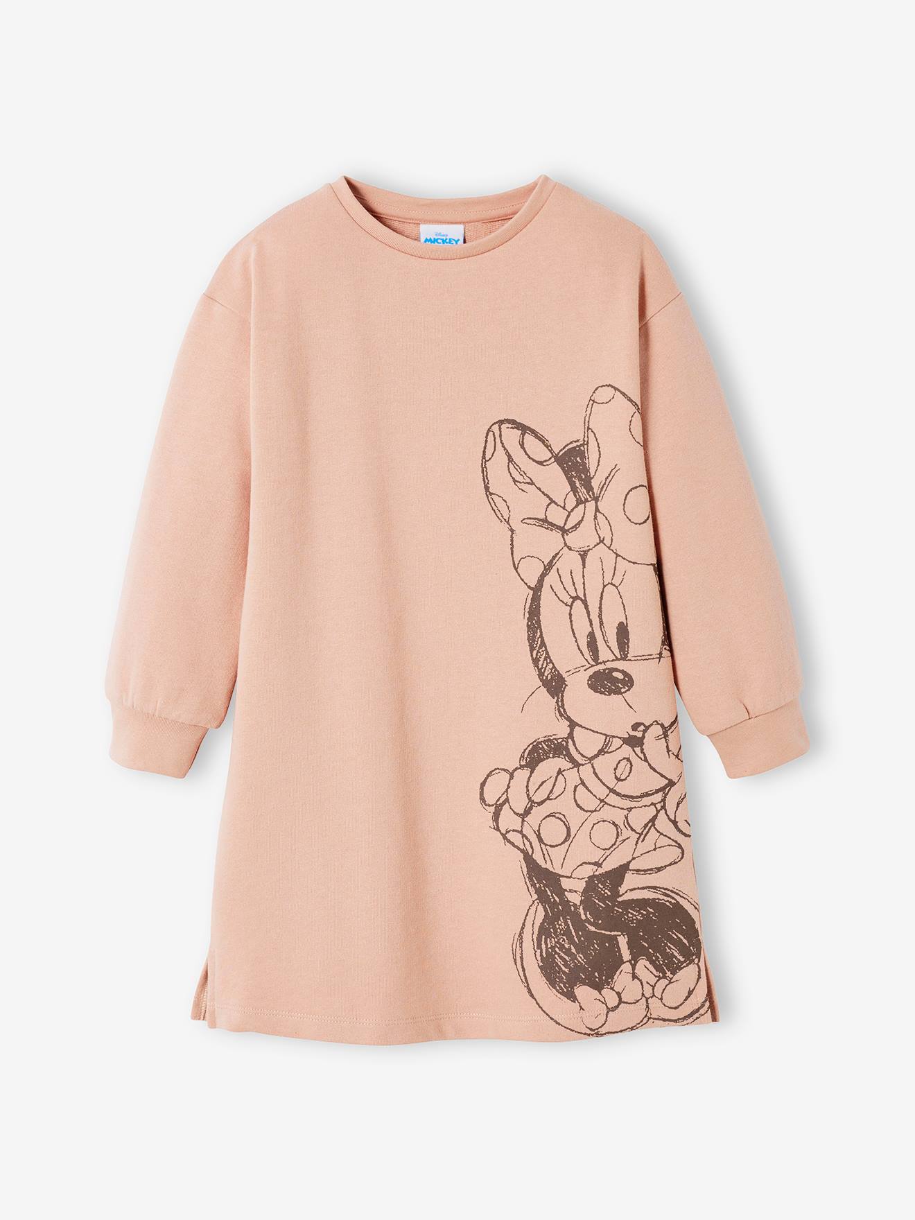 Vestido DS® Minnie lilás claro liso em malha com estampas