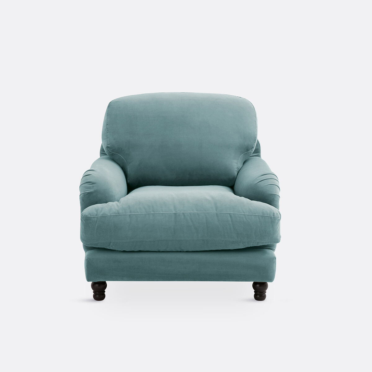 LA REDOUTE INTERIEURS<br>Poltrona de veludo, Meio-dia