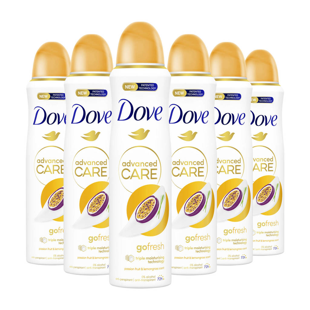 Passion Fruit & Lemongrass anti-transpirant deodorant spray - 6 x 150 ml