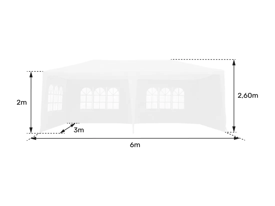 Tente de réception 3 × 6m ALIZÉ