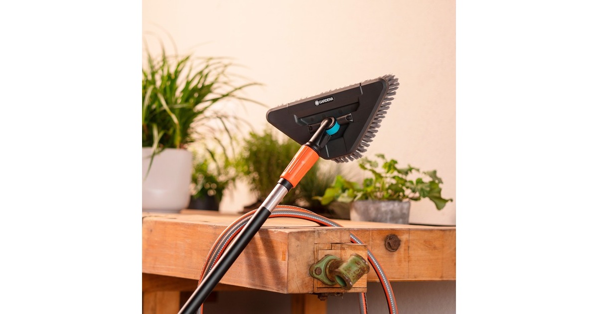 GARDENACleansystem steelborstel Soft Flex wasborstel  (Grijs, 18812-20)