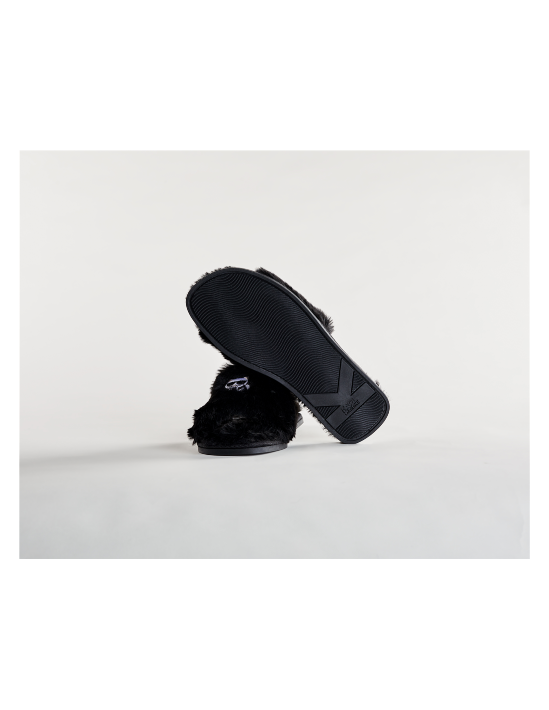 karl lagerfeld claquettes femme salotto ii ikonic twin slip noir