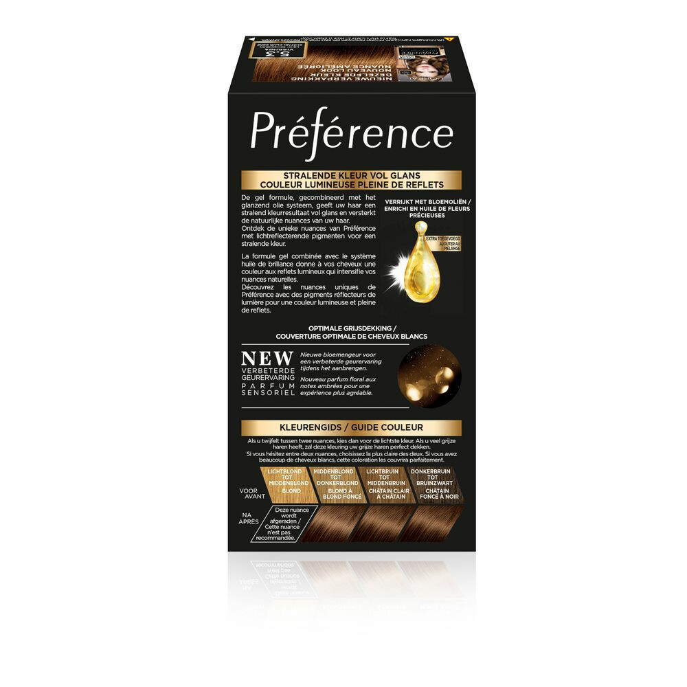 L'Oréal Préférence Permanente Haarkleuring 5.3 Licht Goudbruin