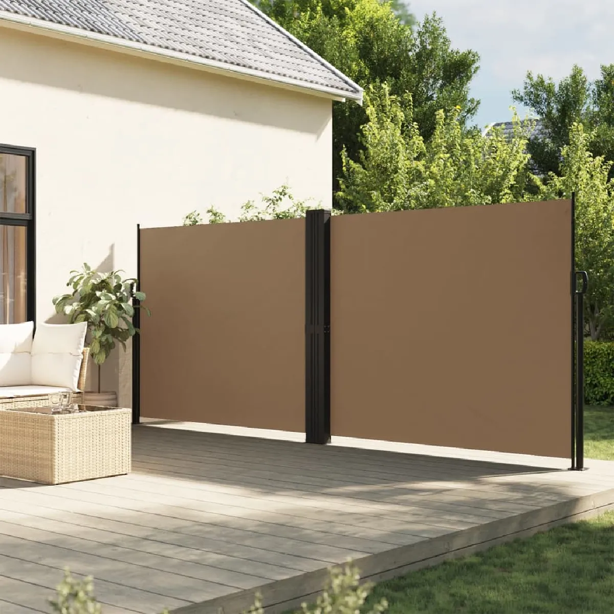 vidaXL Auvent rétractable - Taupe 180x1200 cm