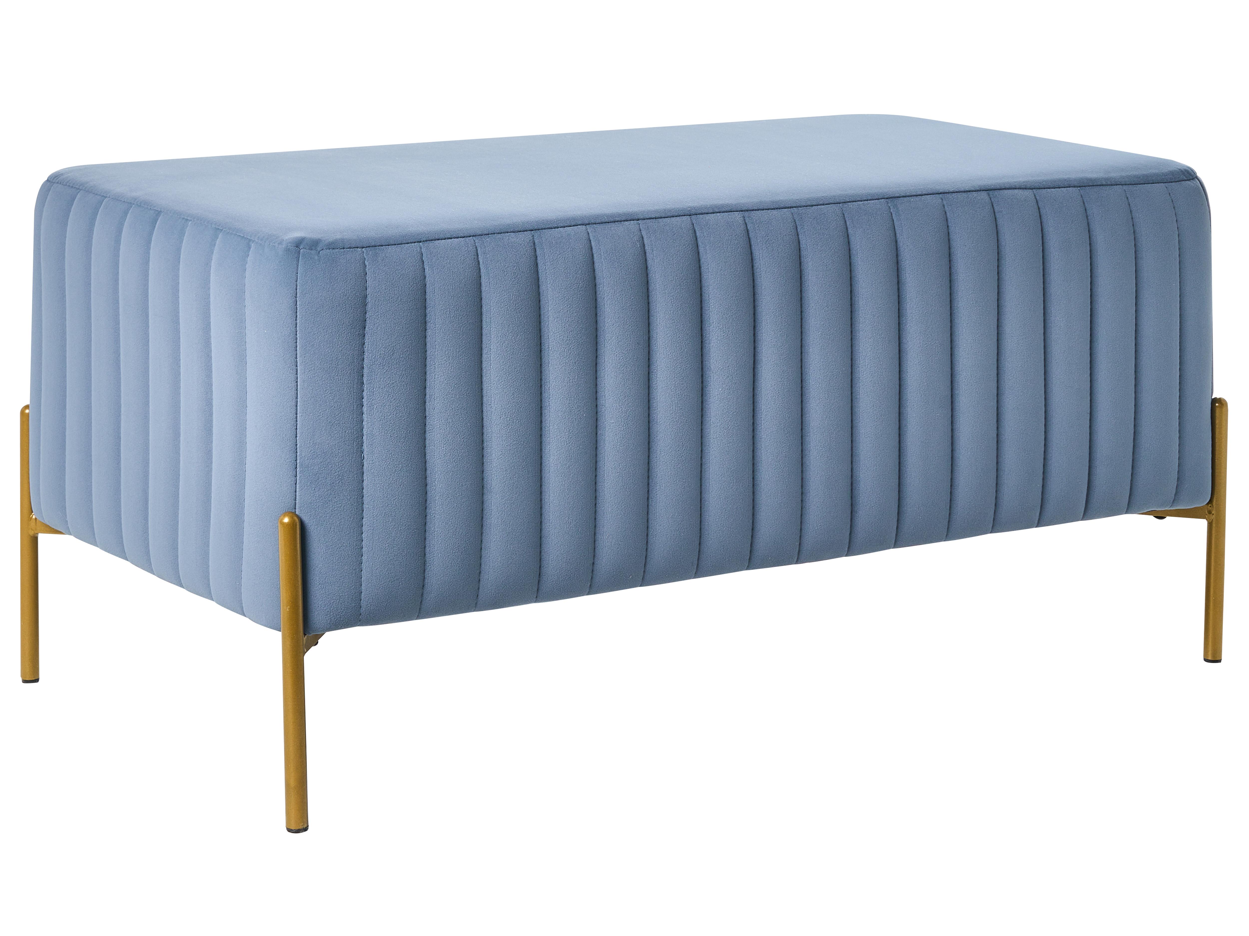 Bankje UTAH Fluweel Blauw