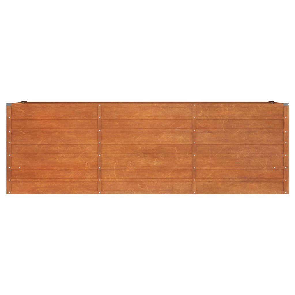 Roestig verhoogd bed 240x80x77 cm Cortenstaal